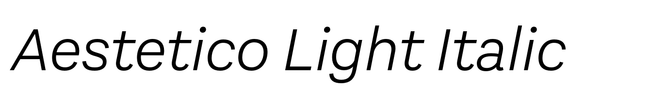 Aestetico Light Italic